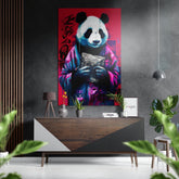 Panda Brushed Aluminum Dibond Wall Art.